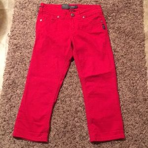 Brand new RED Silver capris